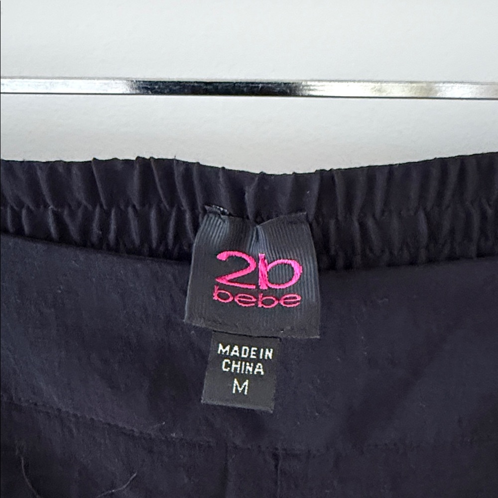 bebe Black Wide Leg Pants - Picture 2 of 5
